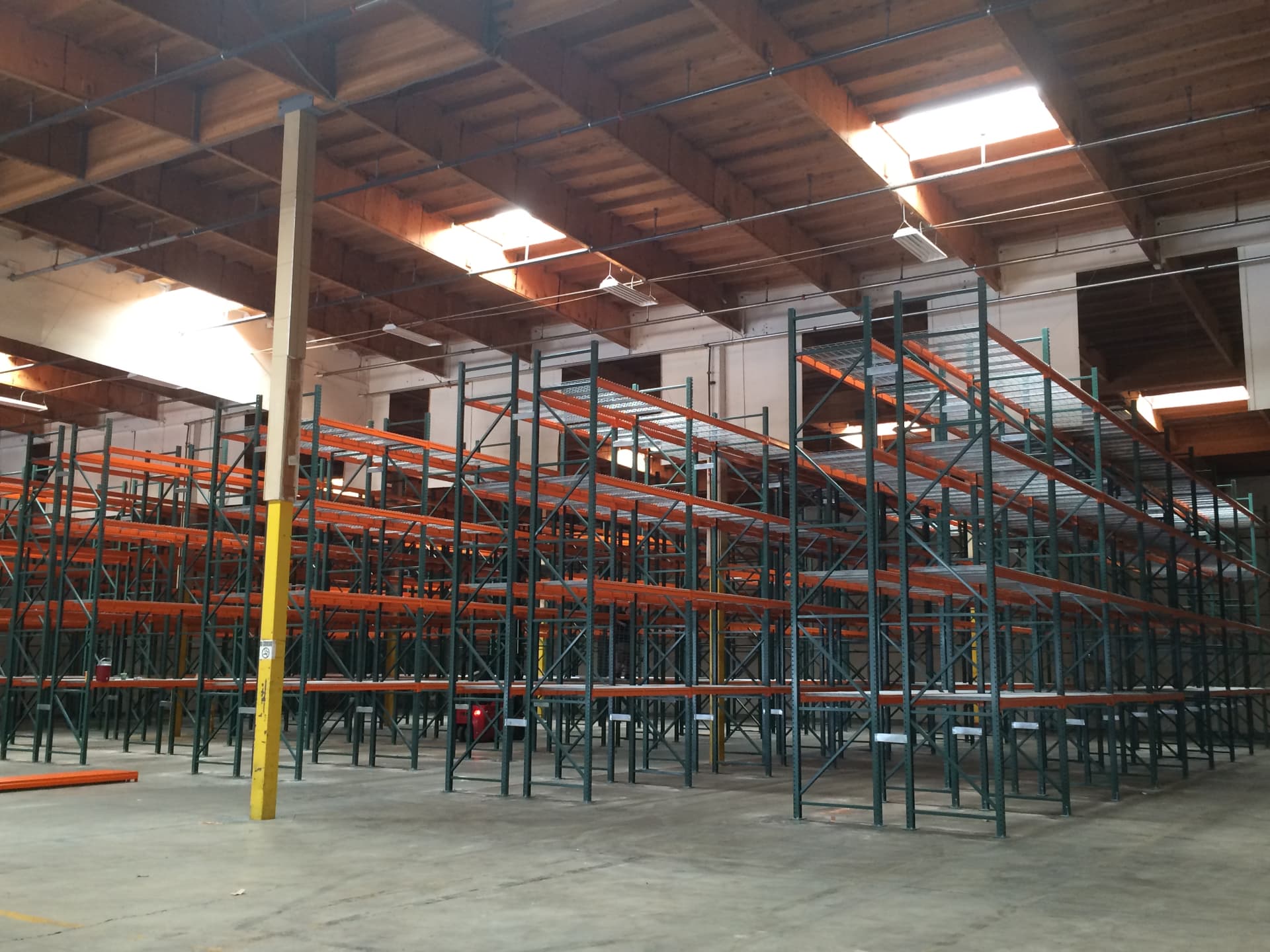 Pallet rack installation by Detroit Pallet Rack