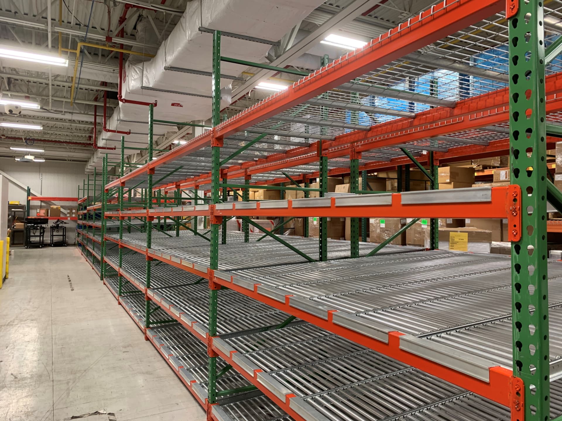 Pallet rack installation by Detroit Pallet Rack