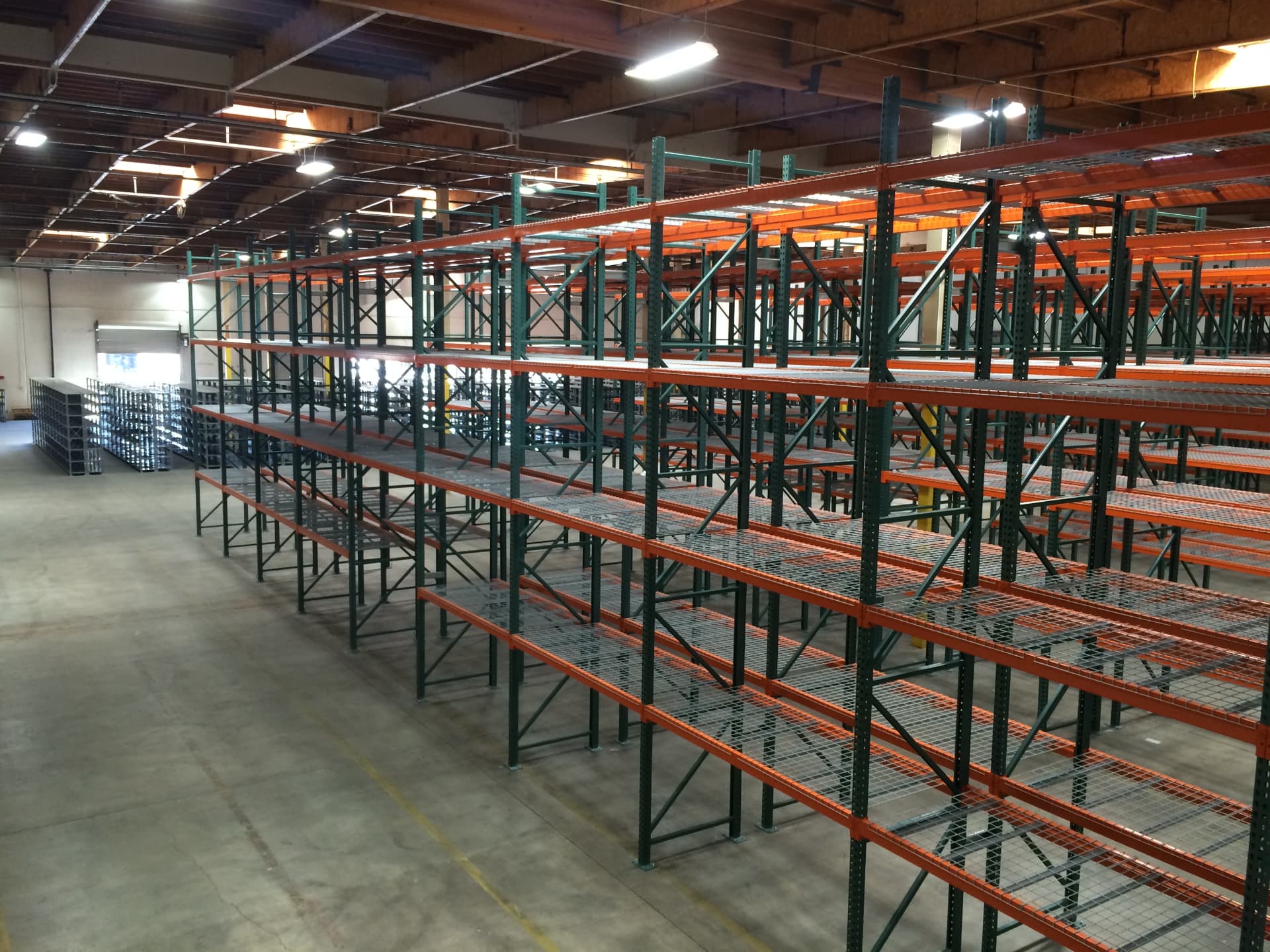 Pallet rack installation by Detroit Pallet Rack