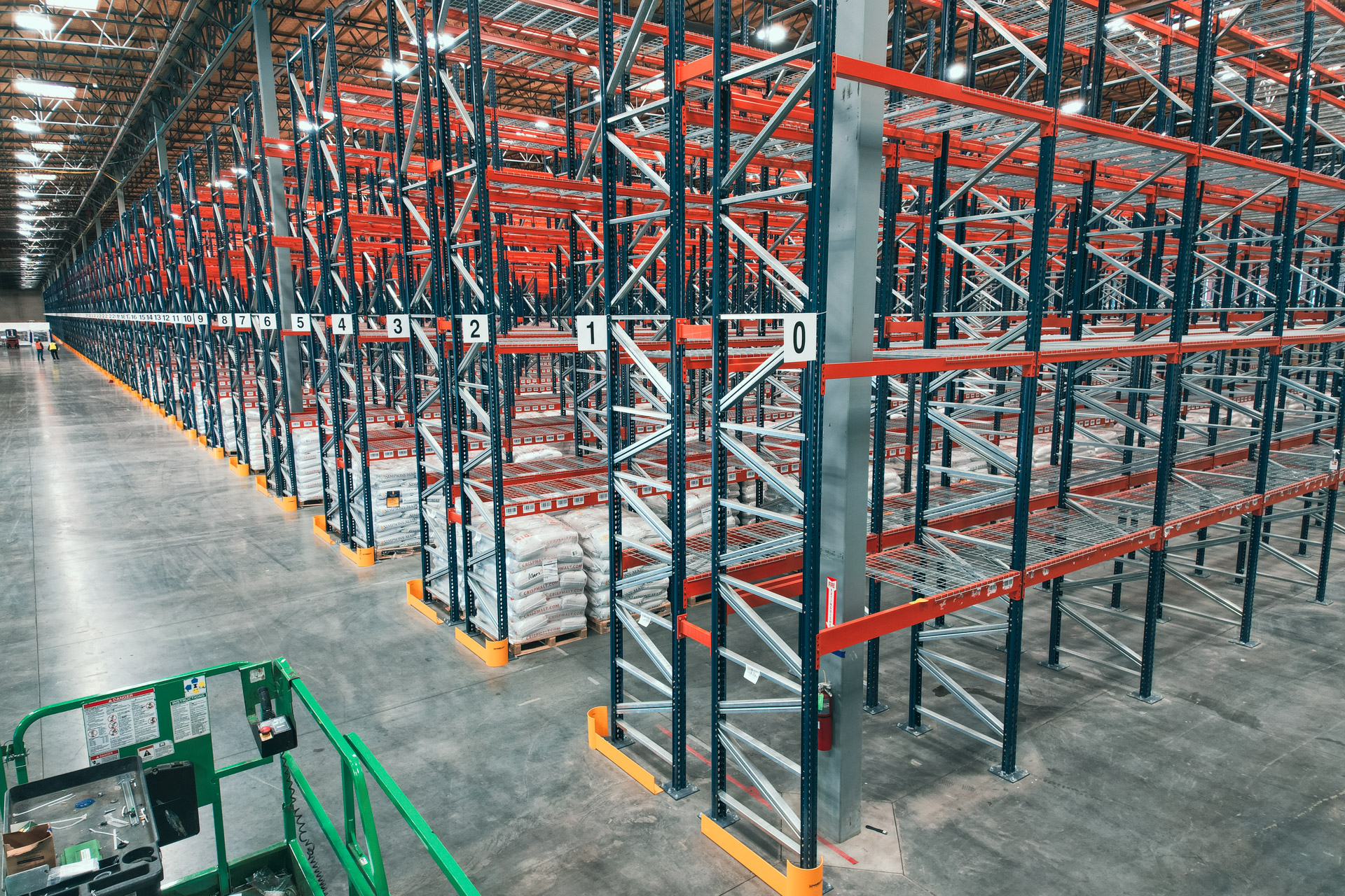 Warehouse pallet rack installation in Detroit Michigan